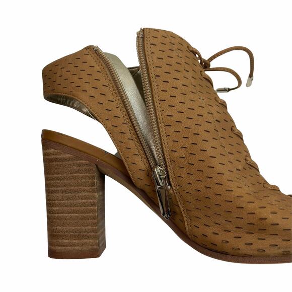 Sam Edelman Ennette Lace Up Open Toe Block Heel Sz. 6.5 Hippie Cottage Boho - Picture 8 of 12